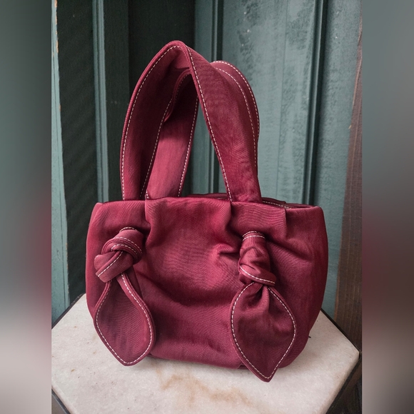 Staud Ronnie Bag In Burgundy - Picture 4 of 5